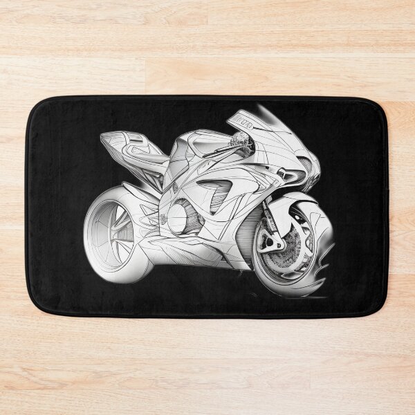 Item preview, Black and White Futuristic Cyberpunk Superbike designed and sold by beluxe.