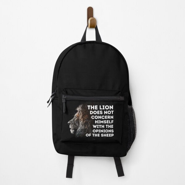 Item preview, The Lion Does Not Concern Himseft With the Opinions of the Sheep - Black - Quote - Fantasy designed and sold by Fenay Designs.