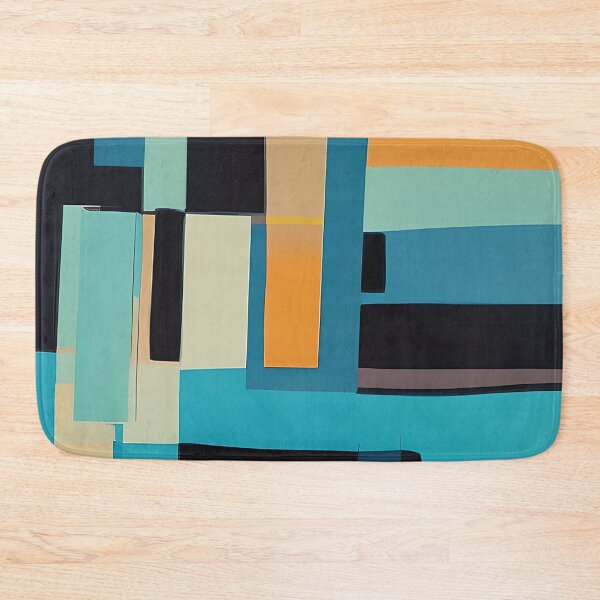 Item preview, Blue and orange rectangular abstract designed and sold by ibelieveimages.