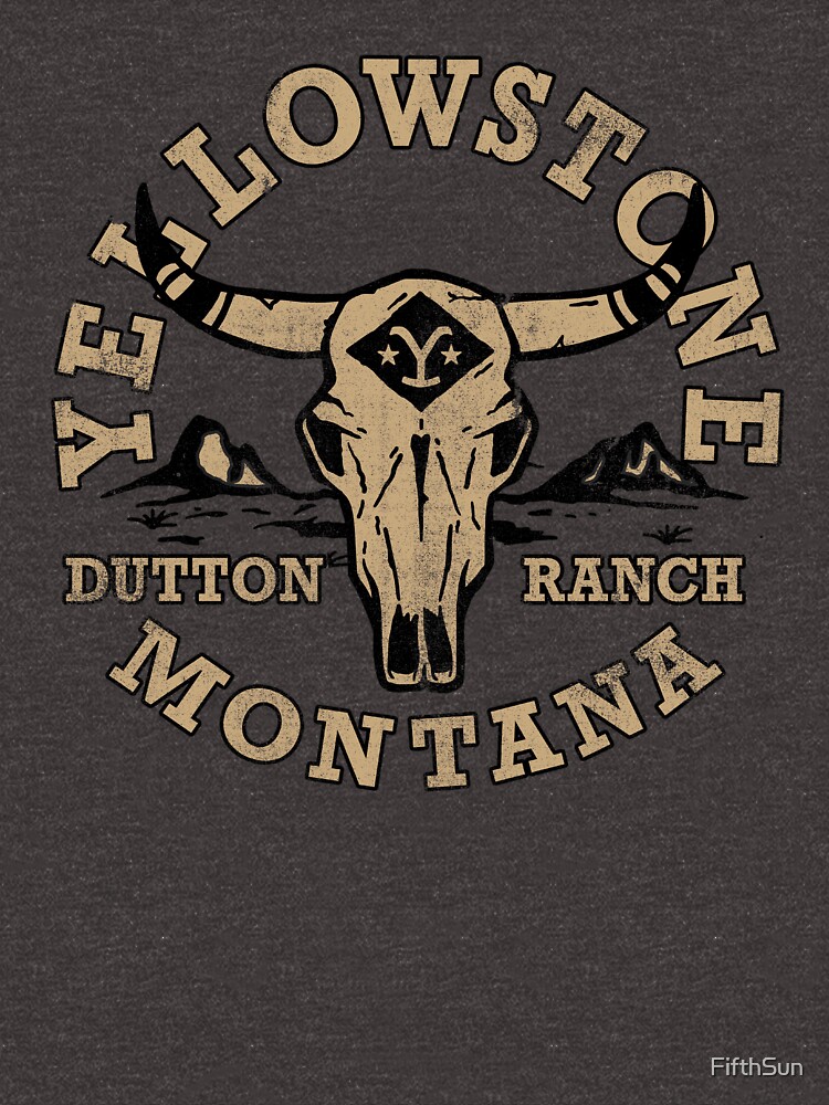 Yellowstone Dutton Ranch Cattle Skull Vintage Style Logo Essential T Shirt For Sale By