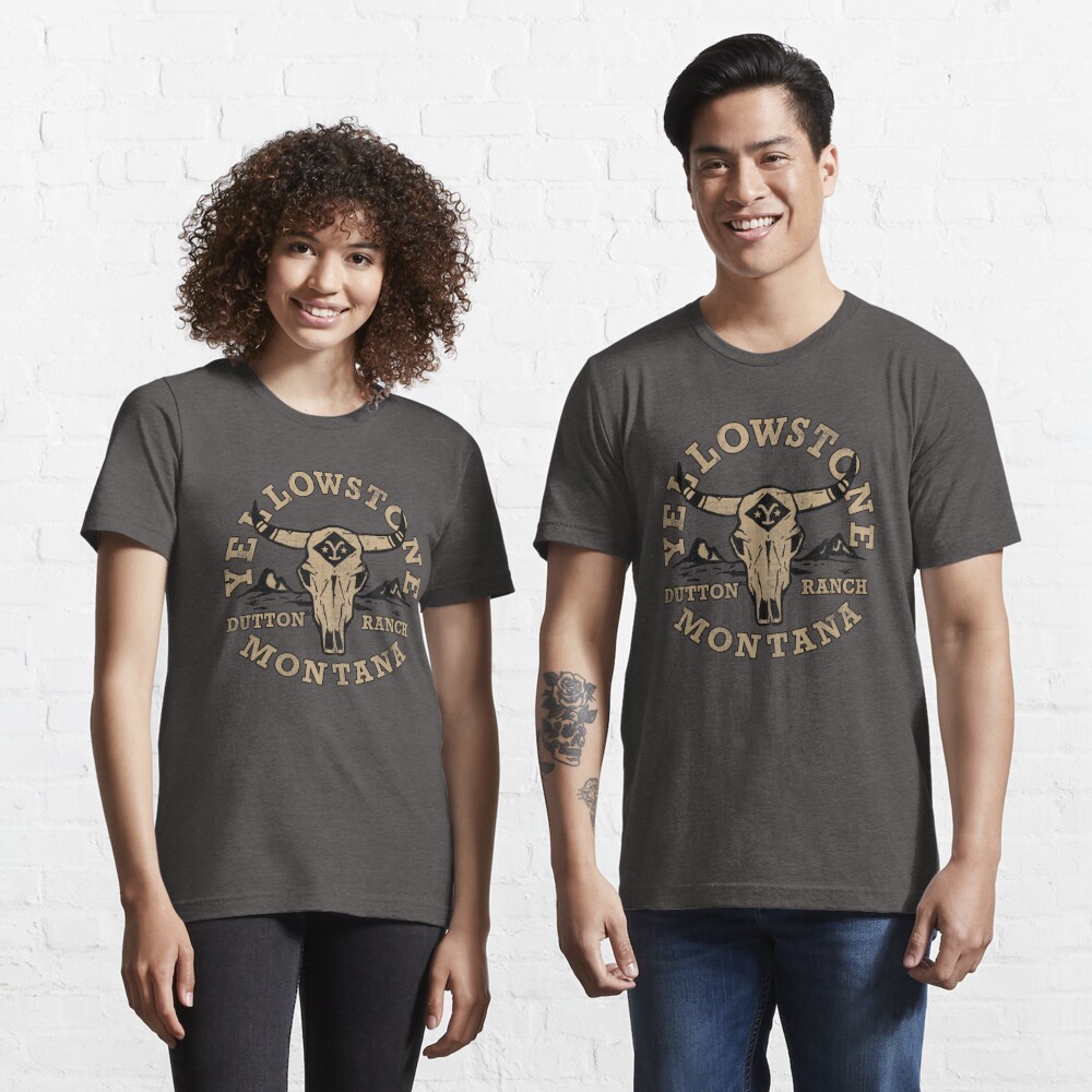 Disover YStone Dutton Ranch Cattle Skull Vintage Style Logo | Essential T-Shirt 