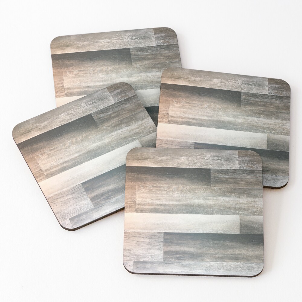 "contemporary minimalist western country grey barn wood " Coasters (Set