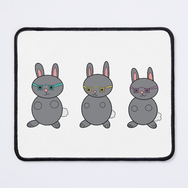 Item preview, Bunny Rabbits Wearing Colorful Glasses designed and sold by ValeriesGallery.