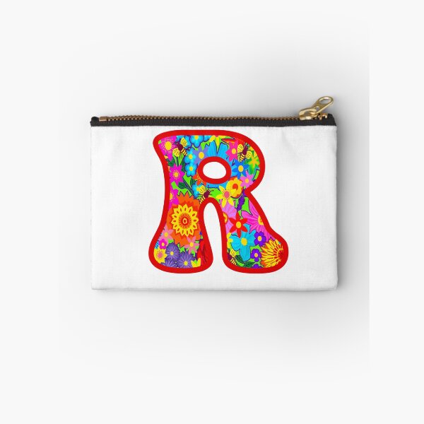 Item preview, RedFloral Alphabet Letter R – Colorful Boho Psychedelic Flower Typography Art designed and sold by Vividality.