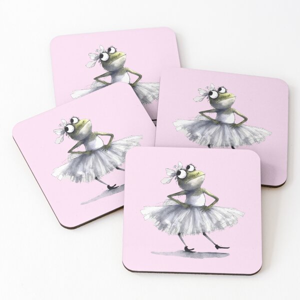 Item preview, Leap into Whimsy: Froggy Ballerina Print on Apparel and Homeware designed and sold by ThePurpleMelon.