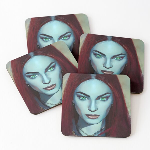 Item preview, Portrait of an Empowered Lady with Green Eyes designed and sold by ElLocoMus.