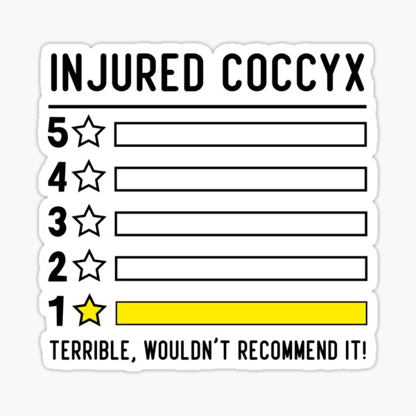 Injured Coccyx Terrible Wouldn't Recommend It! - Funny Injury Tailbone  Throw Pillow for Sale by drakouv