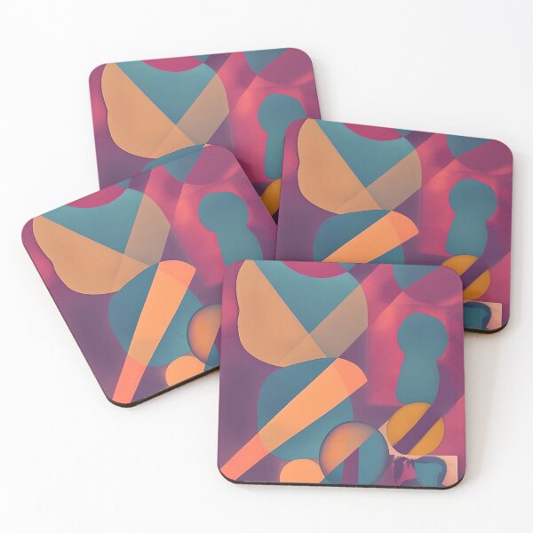 Item preview, Mid tone retro abstract shapes designed and sold by ibelieveimages.