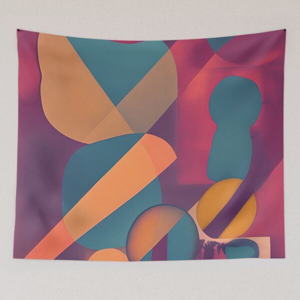 Item preview, Mid tone retro abstract shapes designed and sold by ibelieveimages.