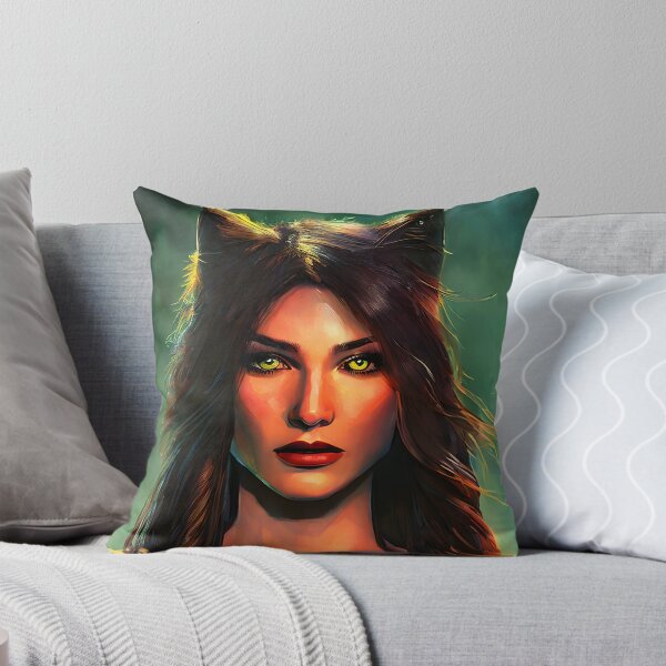 Item preview, Portrait of an Wolf Lady with Yellow Eyes designed and sold by ElLocoMus.