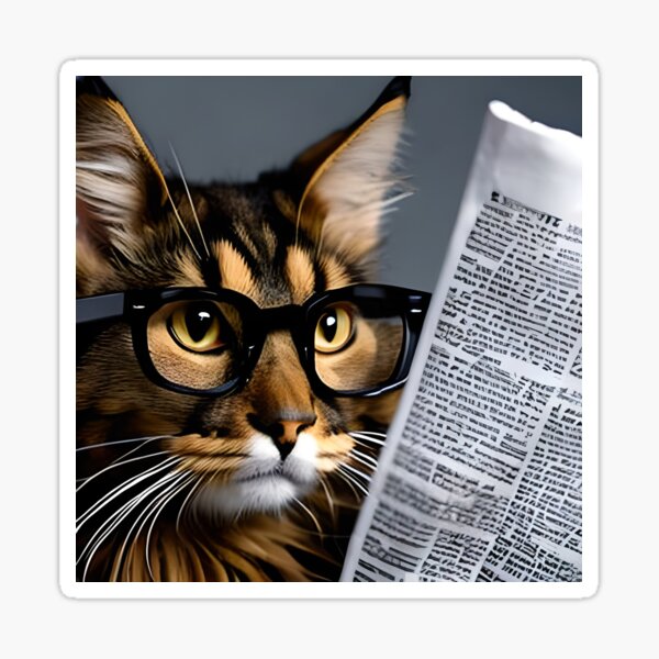 Item preview, Maine Coon Cat in glasses designed and sold by Its-a-wild-life.