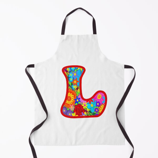 Item preview, Red Floral Alphabet Letter L – Colorful Boho Psychedelic Flower Typography Art designed and sold by Vividality.