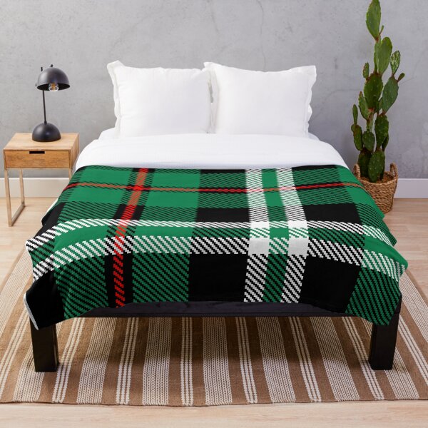 Item preview, Edredón de cuadros escoceses en rojo, verde y negro | Diseño de rayas moderno y único para Navidad designed and sold by TheWalnut.