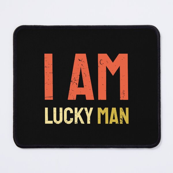 Item preview, I Am Lucky Man Vintage Colors Text designed and sold by bolkibox.