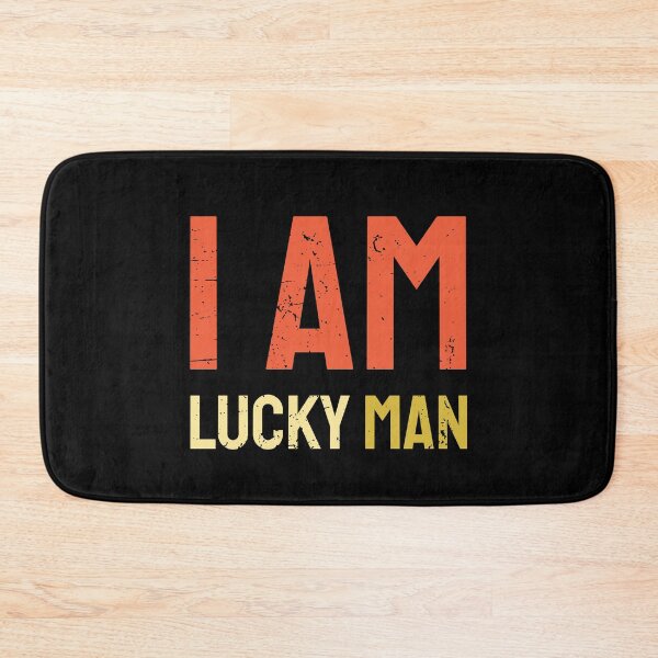 Item preview, I Am Lucky Man Vintage Colors Text designed and sold by bolkibox.