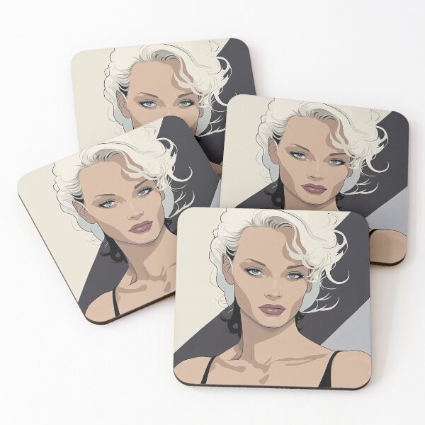 Item preview, Pamela Anderson in Style of Iconic 80's Artist Patrick Nagel for 80's fan  designed and sold by thearttist.