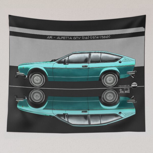 Item preview, Azaziel Original Series - Drawing of AR - Alfetta Gtv (116) in Verde Pino designed and sold by Azaziel.