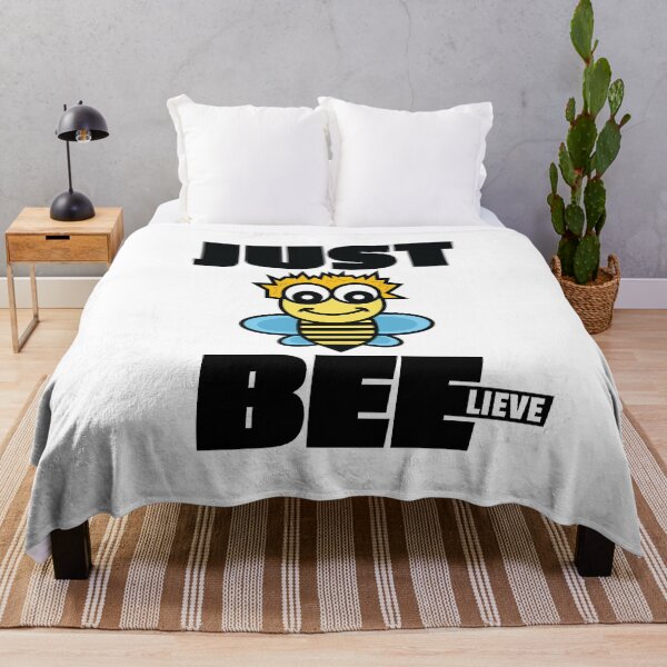 Item preview, Just Believe Motivational Saying Quote Flying Bee Icon Illustration Religious Word Play designed and sold by doseofwin.
