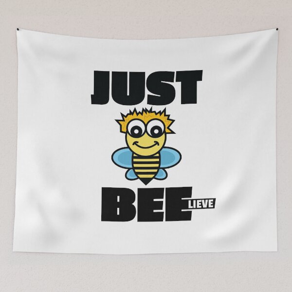 Item preview, Just Believe Motivational Saying Quote Flying Bee Icon Illustration Religious Word Play designed and sold by doseofwin.