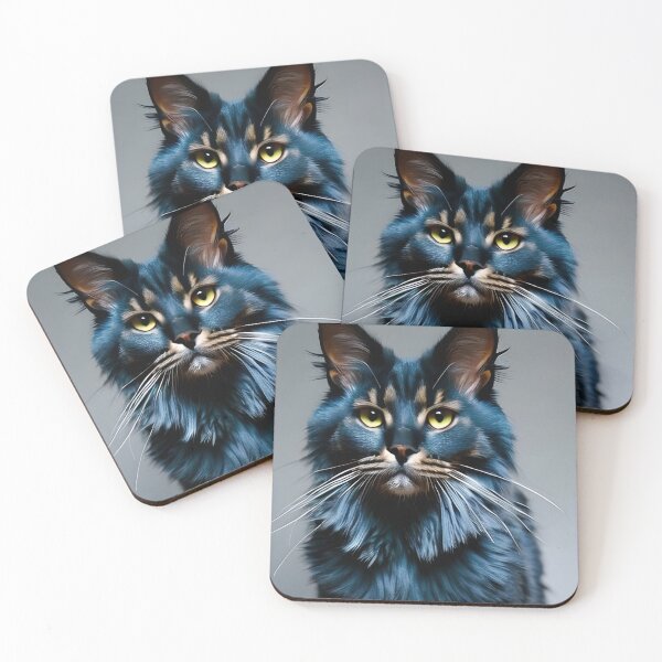 Item preview, Maine Coon electric blue designed and sold by Its-a-wild-life.