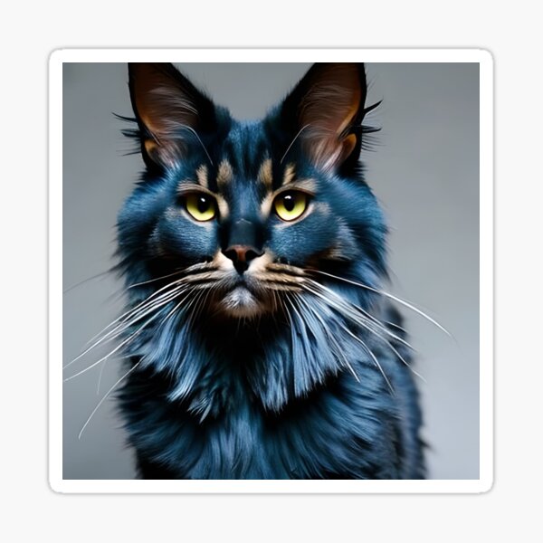 Item preview, Maine Coon electric blue designed and sold by Its-a-wild-life.