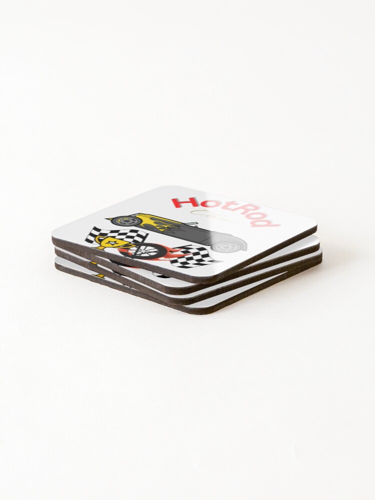 Thumbnail 4 of 5, Coasters (Set of 4), Hot Rod Racing designed and sold by FyrePhoenix.