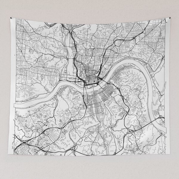 Item preview, Cincinnati Map Minimal designed and sold by HubertRoguski.