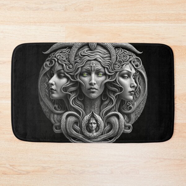 Item preview, Green Eyed Triple Goddess Mother Maiden Crone Hecate Snake Spider Strong Beauty Fantasy Synthographic Sculpture designed and sold by Vicki Noble Art.