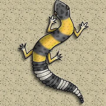 Artwork thumbnail, Leopard Gecko by RayRayViolet