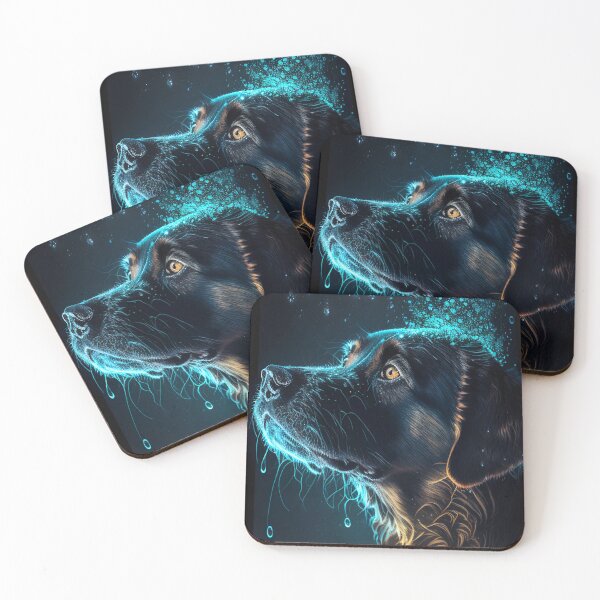 Item preview, Bioluminescent Dog in Rain designed and sold by MalformedVision.