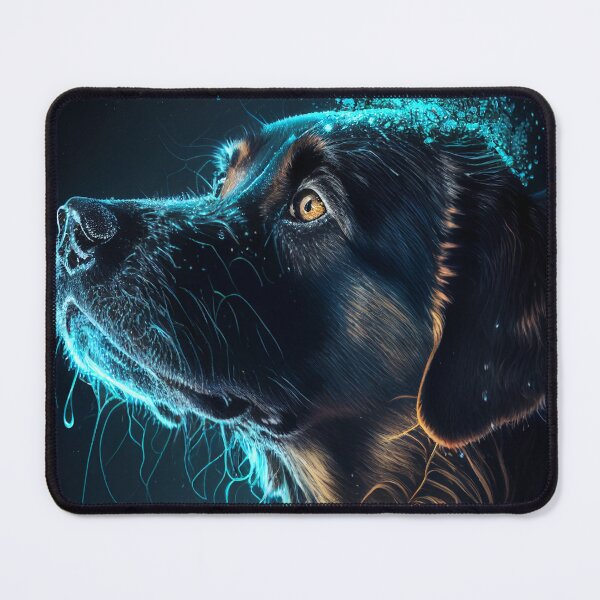 Item preview, Bioluminescent Dog in Rain designed and sold by MalformedVision.