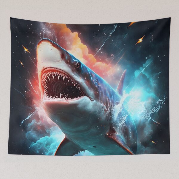 Item preview, Red "Great White Shark" and Blue designed and sold by GalacticWonders.