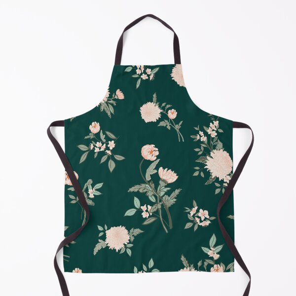 Item preview, Chrysanthemums and Cherry Bloosoms in Teal designed and sold by Jean-Pham.