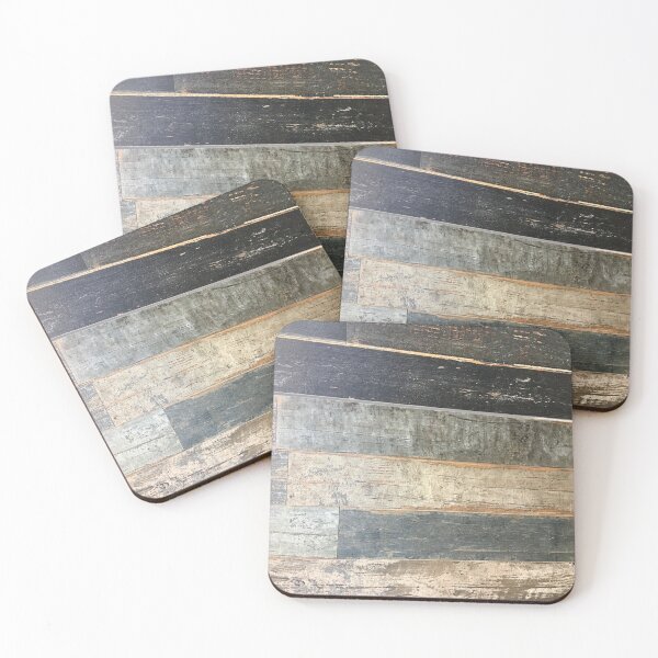 Item preview, distressed beach rustic country farmhouse chic teal barn wood designed and sold by LEILA ART SPACE.