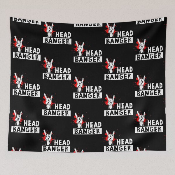 Item preview, Headbanger - With Horns Up - Dark   designed and sold by StarWheelzCo.