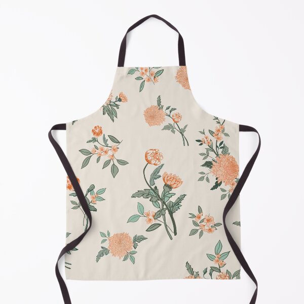 Item preview, Chrysanthemums and Cherry Bloosoms in Cream designed and sold by Jean-Pham.