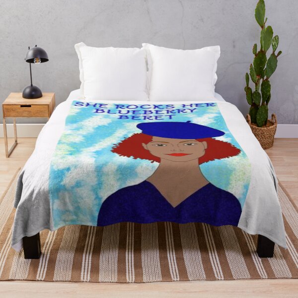 Item preview, Feminist Humanist Quote - She Rocks Her Blueberry Beret designed and sold by LethalPixieDust.