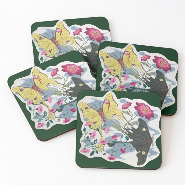 Item preview, moths and flowers designed and sold by Babou Wallyn.
