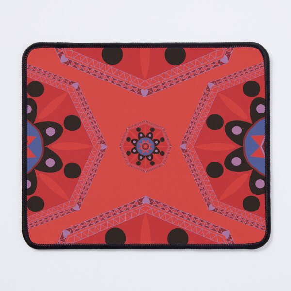 Item preview, Sahara geometrical pattern mandala neon orange designed and sold by chuckletuckle.