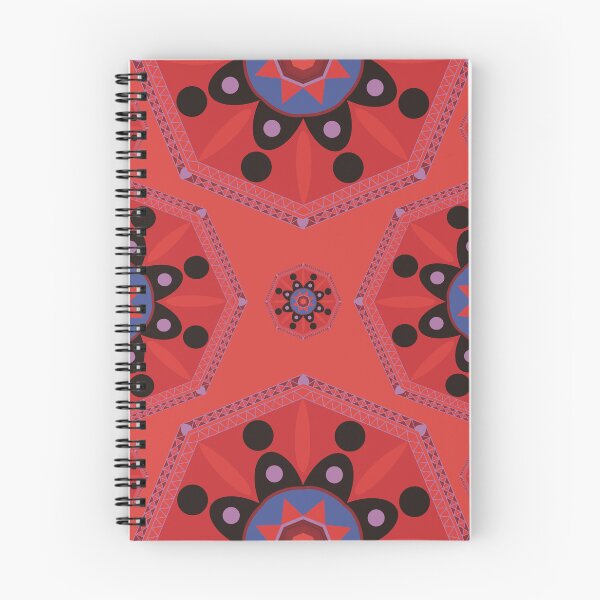 Item preview, Sahara geometrical pattern mandala neon orange designed and sold by chuckletuckle.