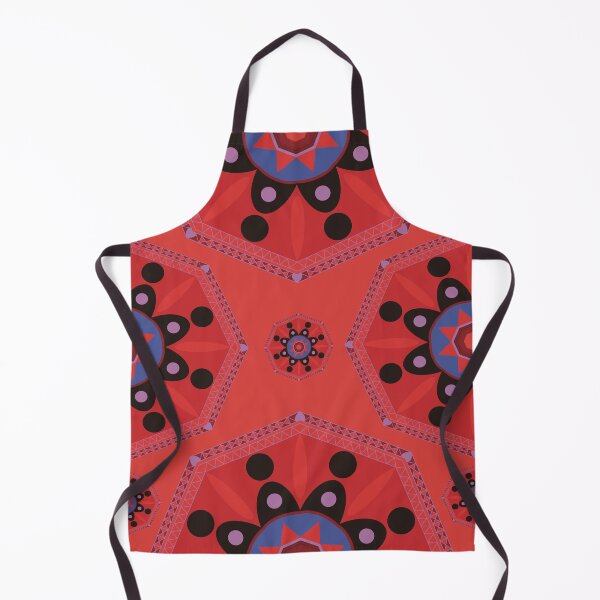 Item preview, Sahara geometrical pattern mandala neon orange designed and sold by chuckletuckle.