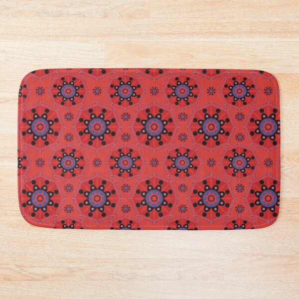 Item preview, Sahara geometrical pattern mandala neon orange designed and sold by chuckletuckle.