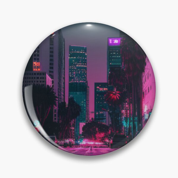 Item preview, "Futuristic Night View of Illuminated Los Angeles" designed and sold by DesignerDuds.