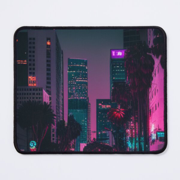 Item preview, "Futuristic Night View of Illuminated Los Angeles" designed and sold by DesignerDuds.