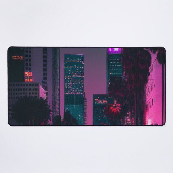Item preview, "Futuristic Night View of Illuminated Los Angeles" designed and sold by DesignerDuds.