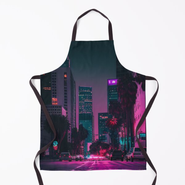 Item preview, "Futuristic Night View of Illuminated Los Angeles" designed and sold by DesignerDuds.