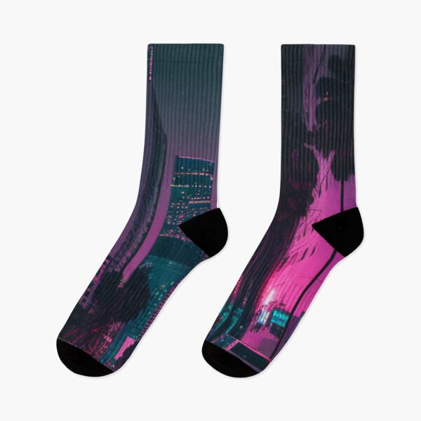 Item preview, "Futuristic Night View of Illuminated Los Angeles" designed and sold by DesignerDuds.