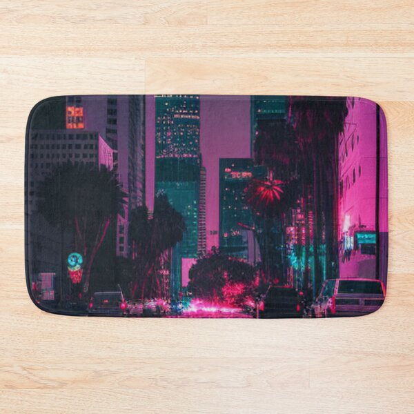 Item preview, "Futuristic Night View of Illuminated Los Angeles" designed and sold by DesignerDuds.