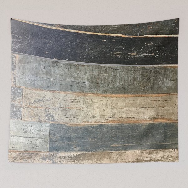 Item preview, distressed beach rustic country farmhouse chic teal barn wood designed and sold by LEILA ART SPACE.