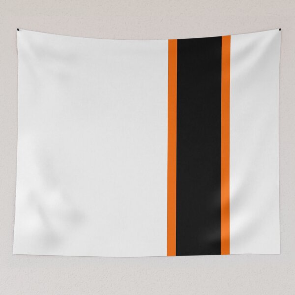 Item preview, Luton Town Retro Home 1977 -78 White and Orange White Black Bars designed and sold by Sporting Colour.